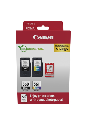 CANON CART INK MULTIPACK PG-560 / CL-561 (NERO – CIANO – MAGENTA – GIALLO)