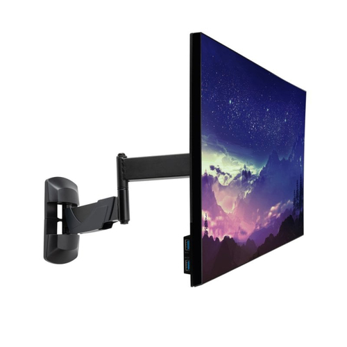 Supporto a parete regolabile per display singolo – Braccio regolabile che supporta display fino a 20