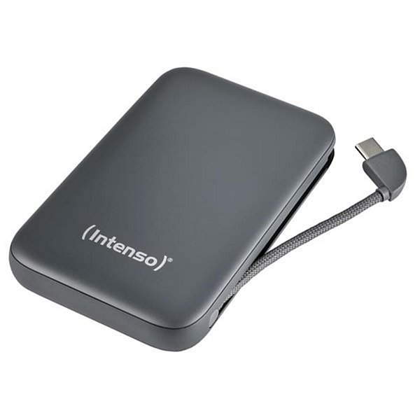 INTENSO POWER MAGNETIC POWER BANK GRIGIO 1000MAH  CON CAVO DI RICARICA USB-C INTEGRATO