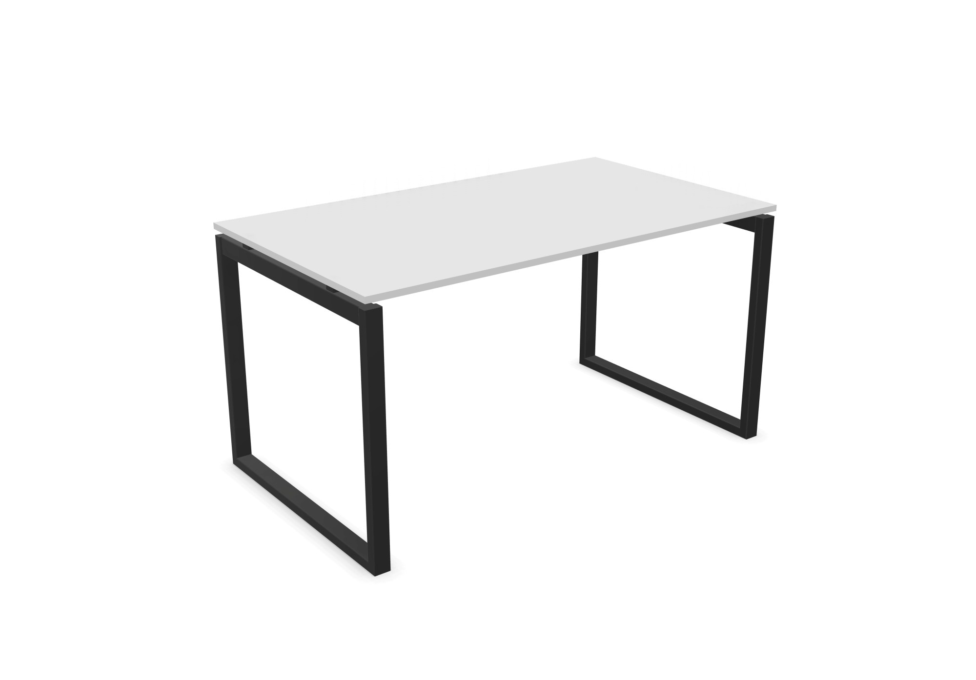 DVO SCRIVANIA LINEARE LITE 140X80X75 STRUTTURA BIANCA PIANO ROVERE CHIARO