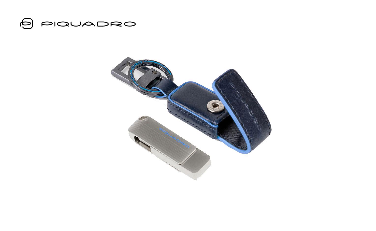 PORTACHIAVI IN  PELLE CON USB 256GB PIQUADRO