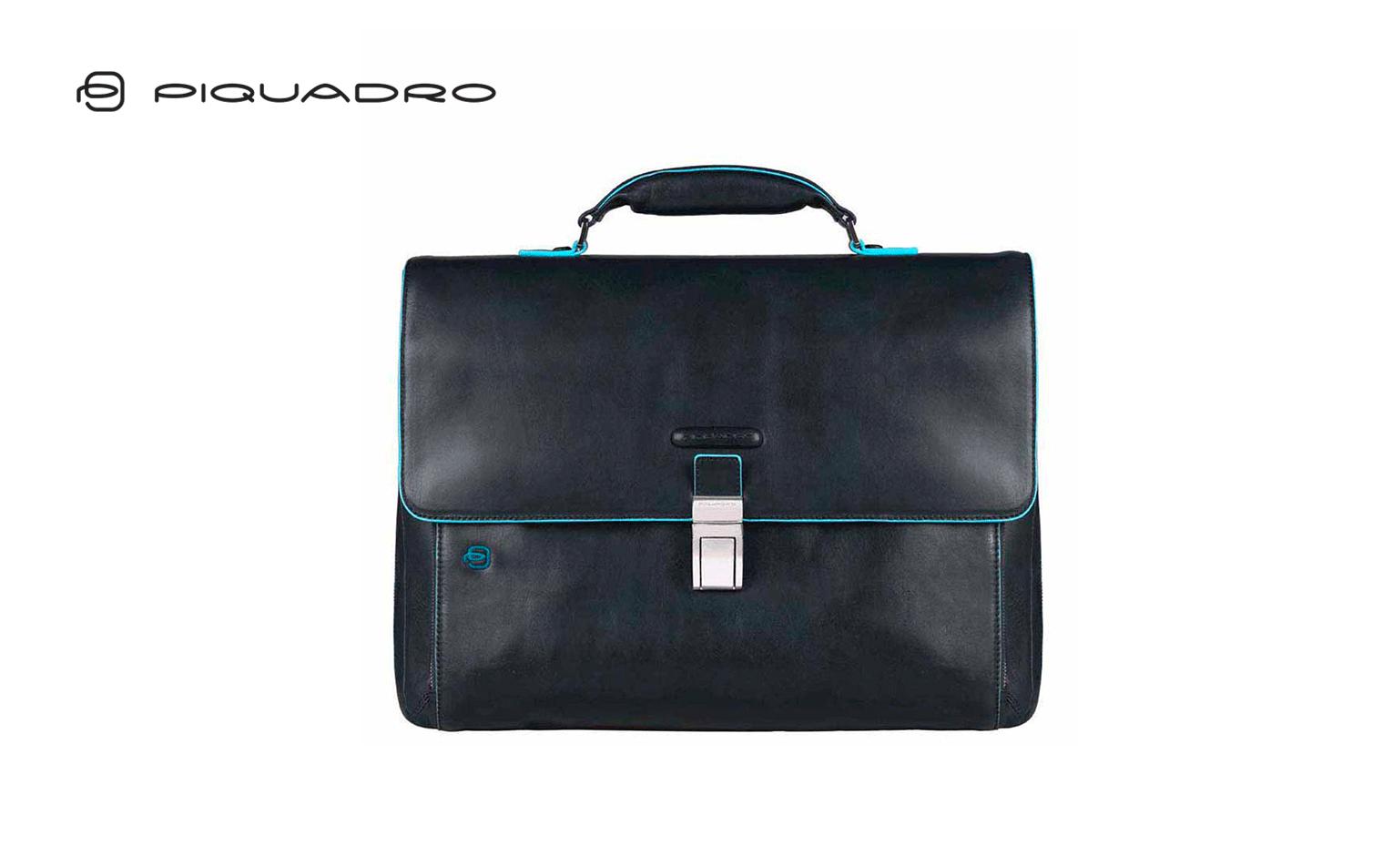 CARTELLA PORTACOMPUTER E PORTA IPAD IN PELLE PIQUADRO