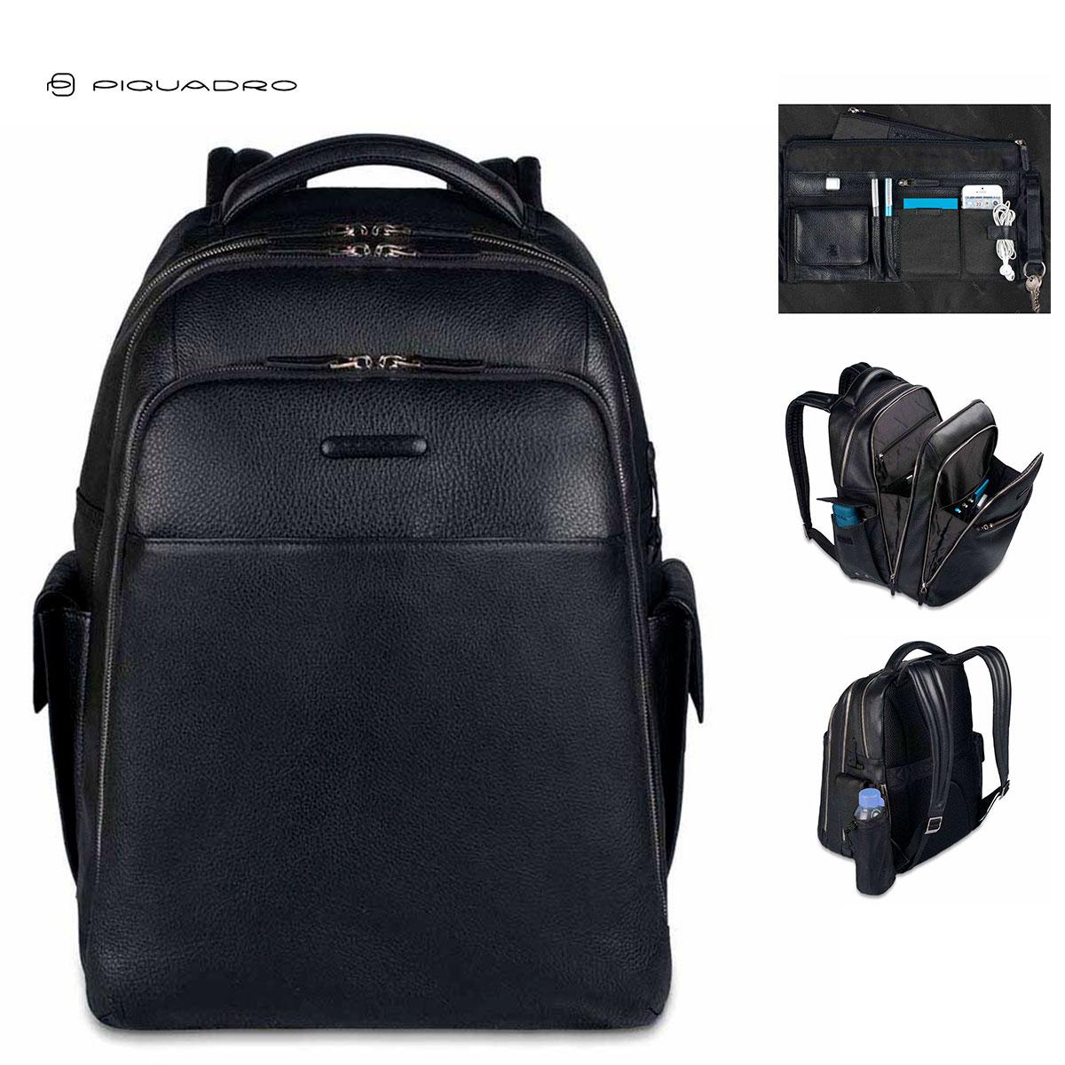 ZAINO PORTA PC E IPAD IN PELLE PIQUADRO