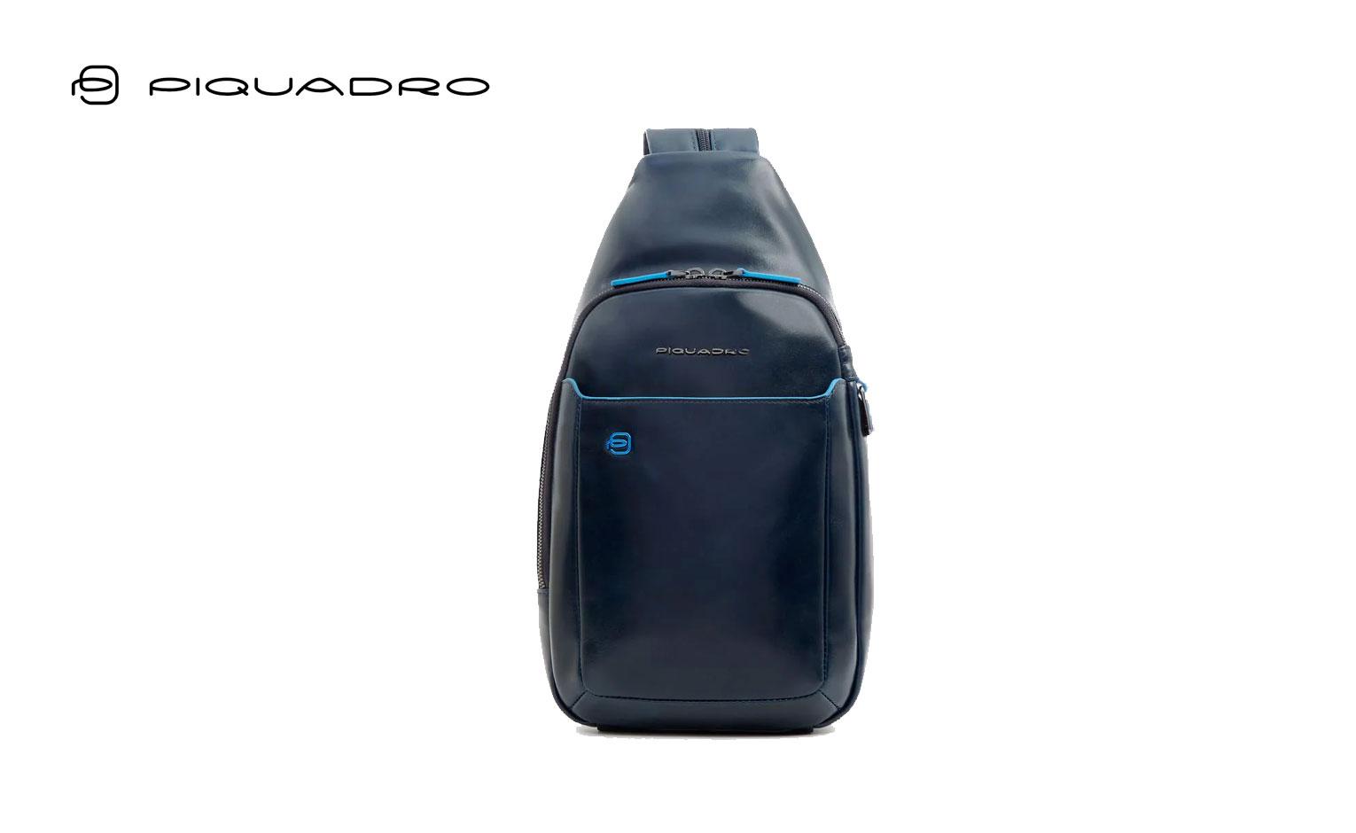 ZAINO MONOSPALLA ANTIFRODE IN PELLE PIQUADRO