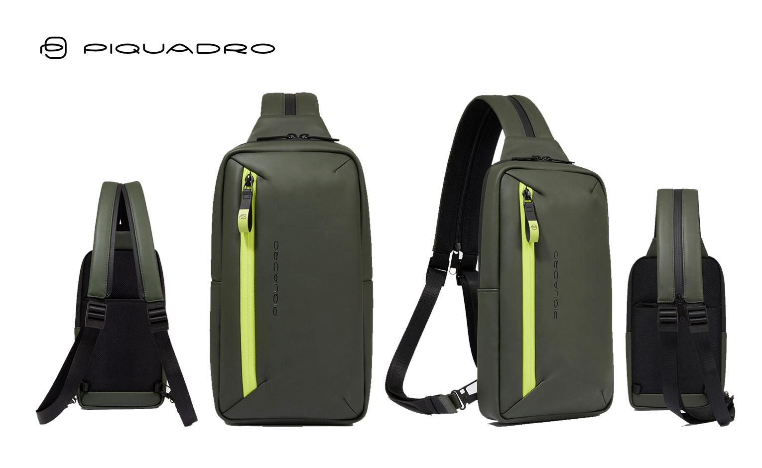 ZAINO MONOSPALLA INTESSUTO GOMMATO PIQUADRO