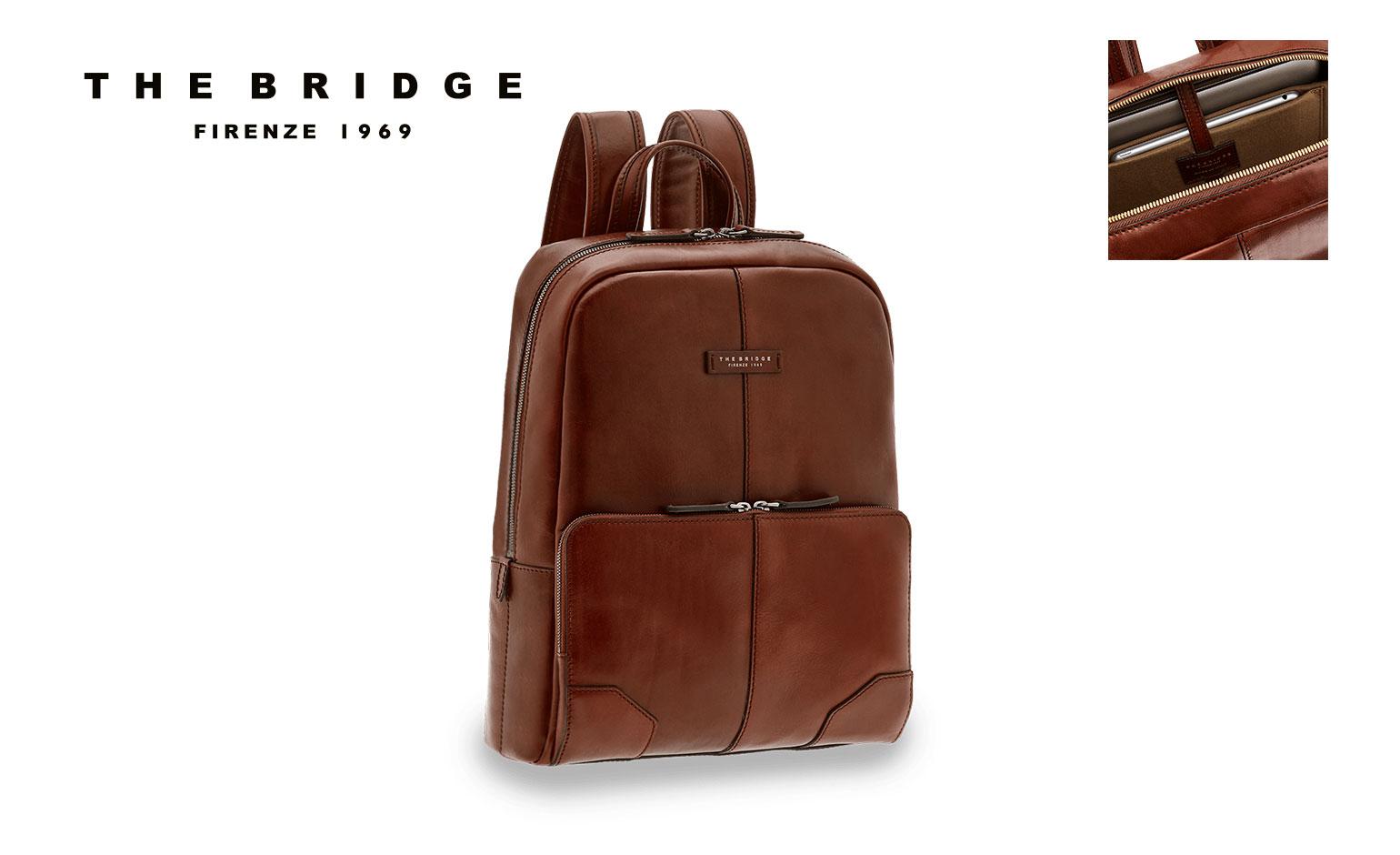 ZAINO IN PELLE PORTA COMPUTER THE BRIDGE
