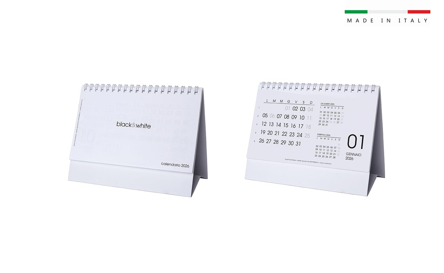 Calendario da tavolo BLACK & WHITE
