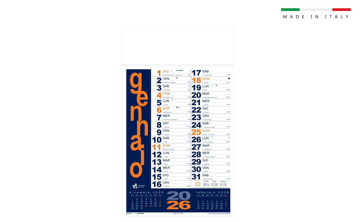 Calendario PORTOGHESE MAXI mensile 31×53