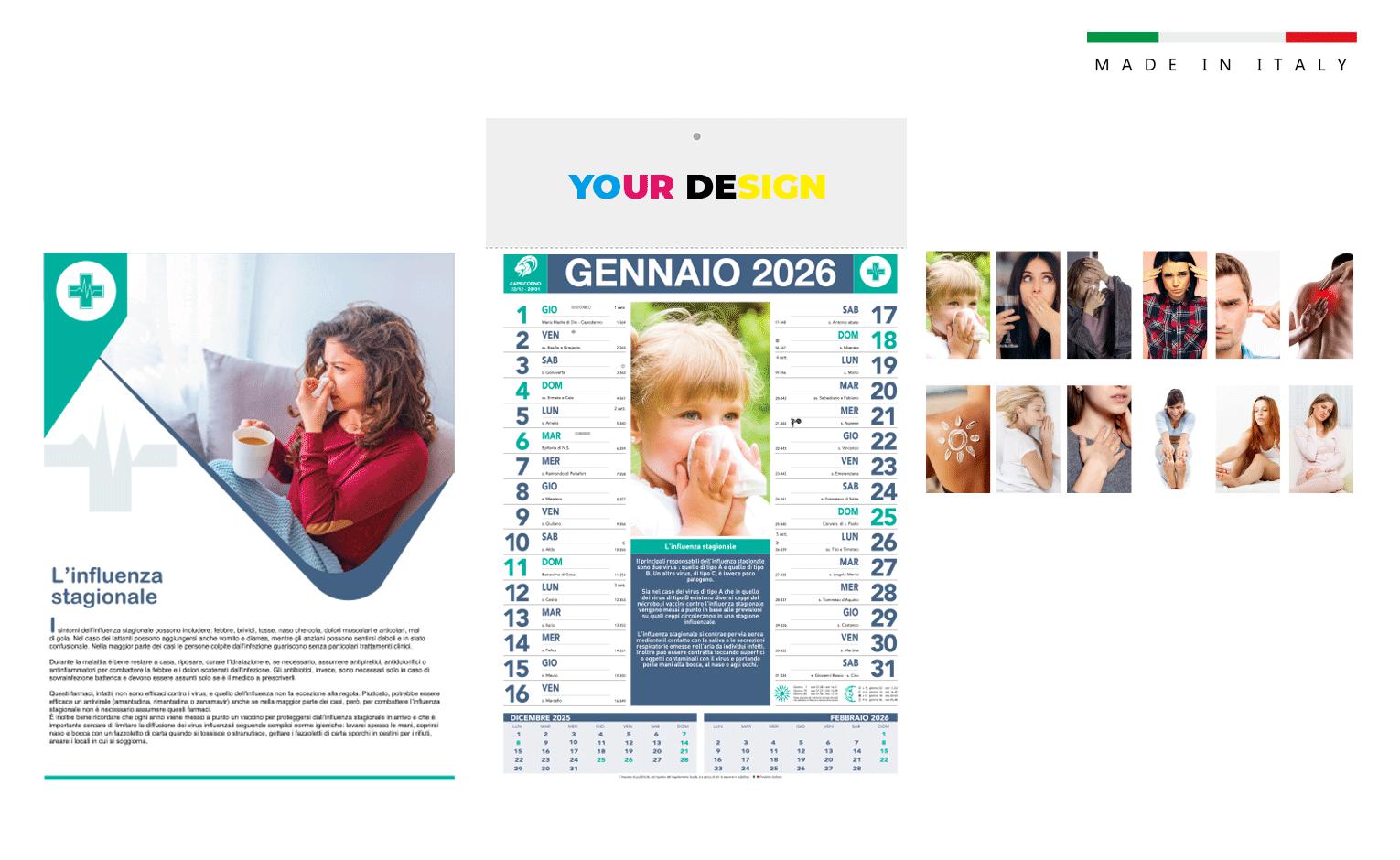 Calendario FARMACIAmensile 12 fogli  28,8×47