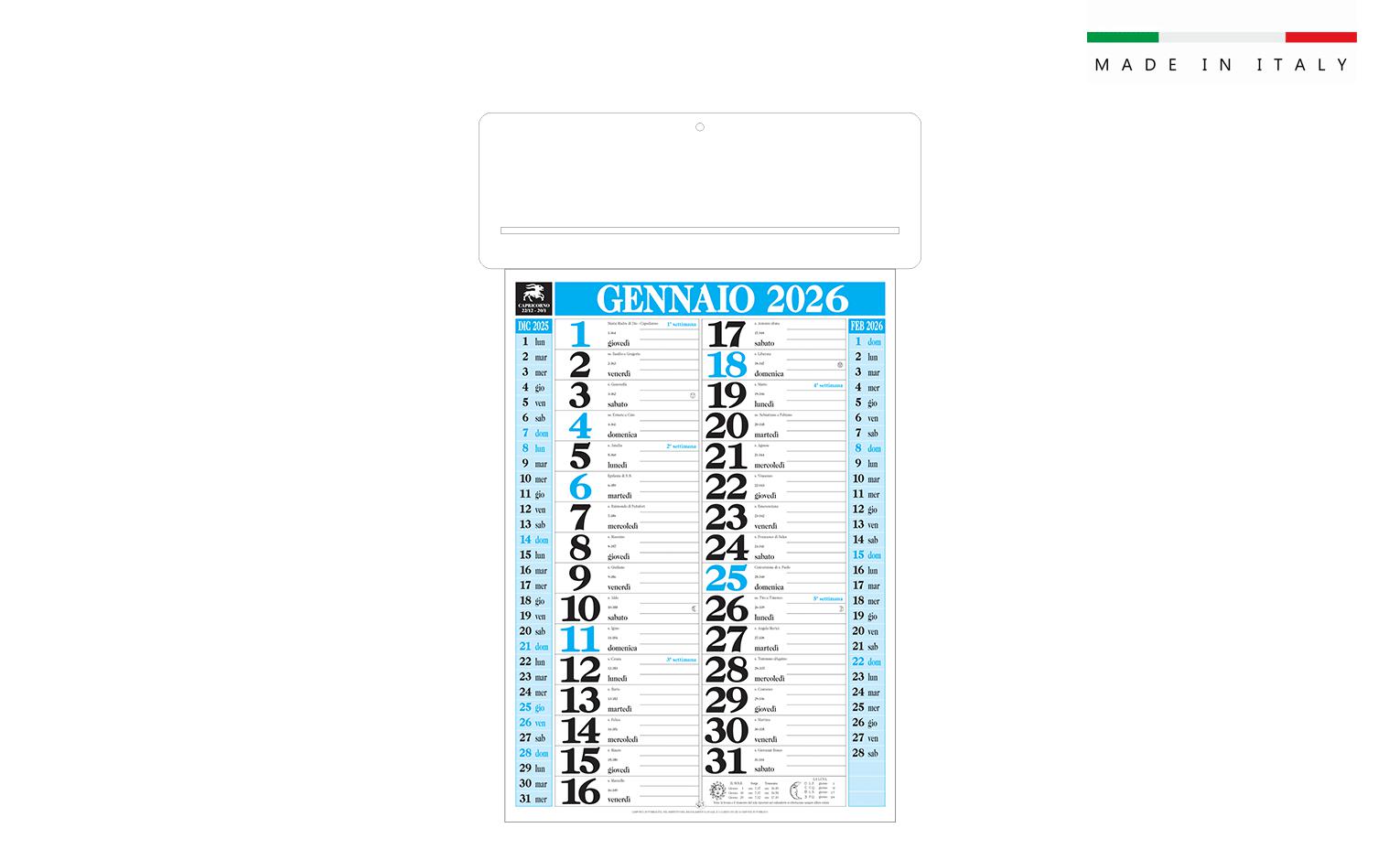Calendario passafogli 34×54,5 cm