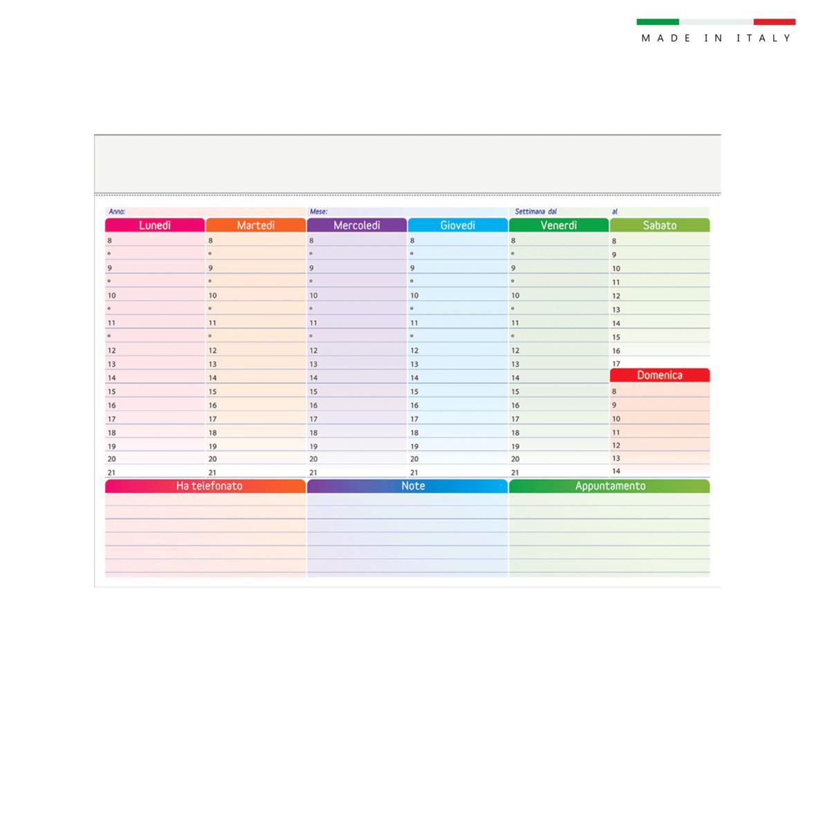 PLANNING MAXI MULTICOLOR 43x31cm 50 FOGLI