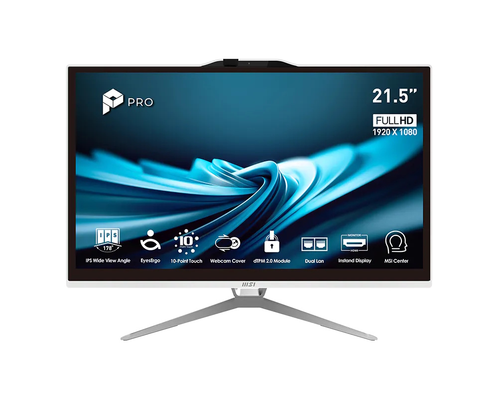 MSI PC AIO 21,5 WHITE TOUCH i5-14400 16GB 512GB SSD WIN 11 PRO