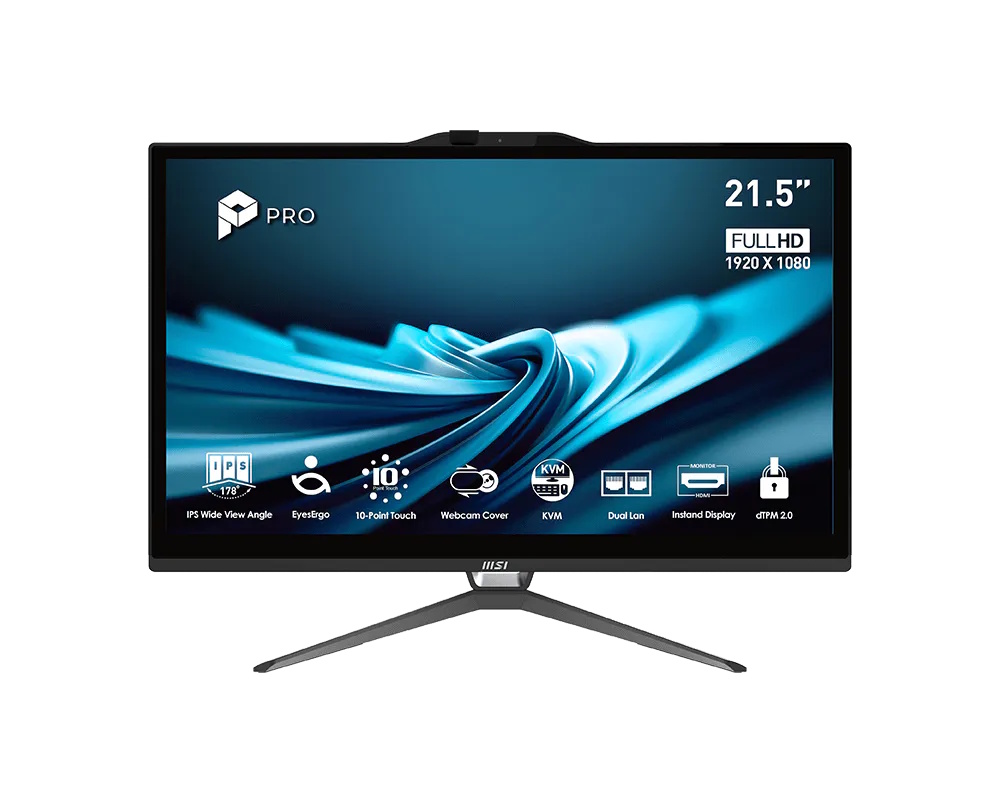 MSI PC AIO 21,5 BLACK TOUCH i3-14100 8GB 512GB SSD WIN 11 PRO