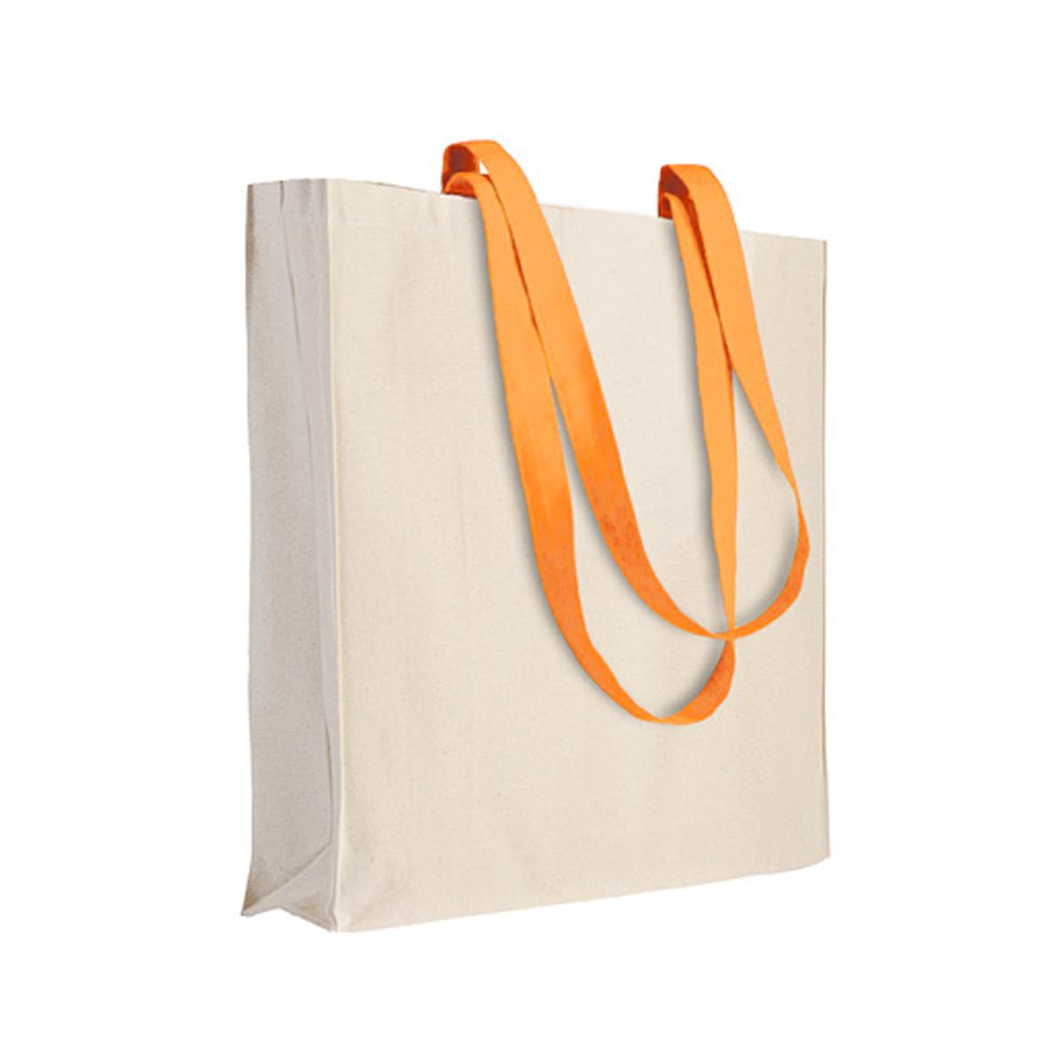 BORSA IN COTONE CONSOFFIETTO MANICI LUNGHI