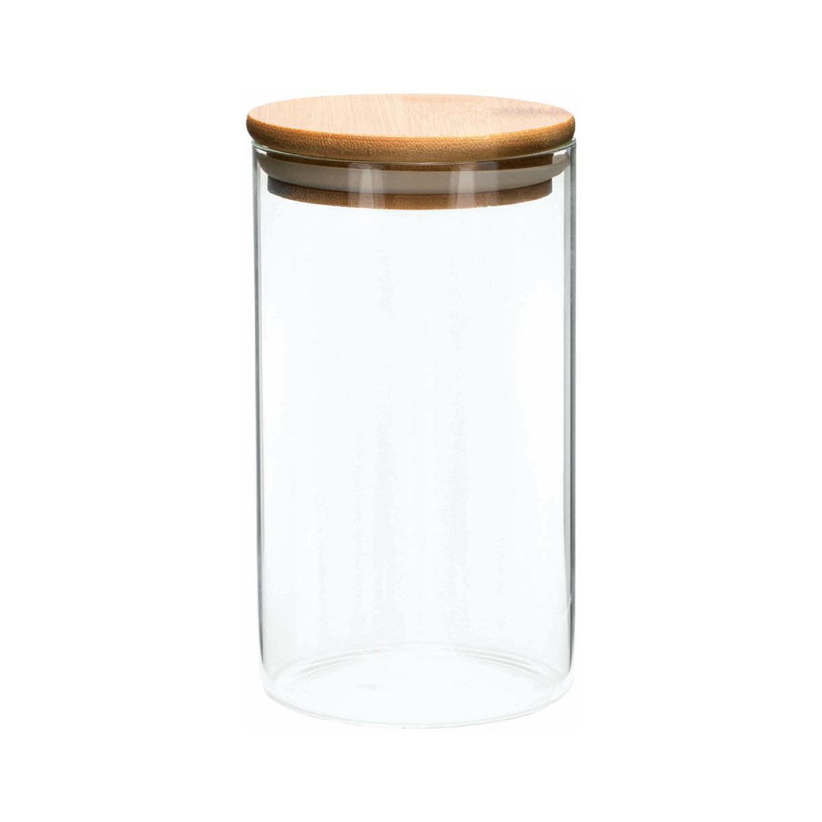 CONTENITORE IN VETRO CON COPERCHIO IN BAMBOO 700 ML