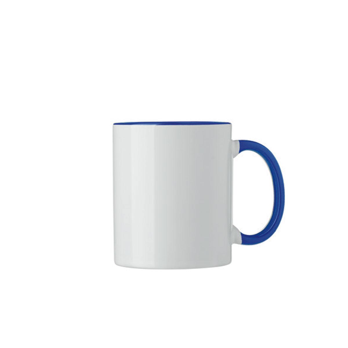 TAZZA CON MANICO E BORDO COLORATO