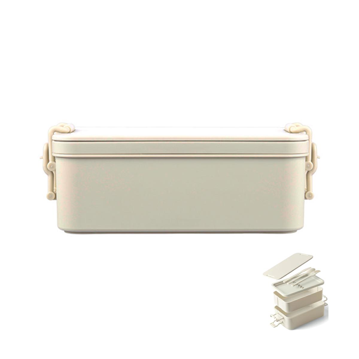 CONTENITORE PRANZO A DUE SCOMPARTI CON SET POSATE
