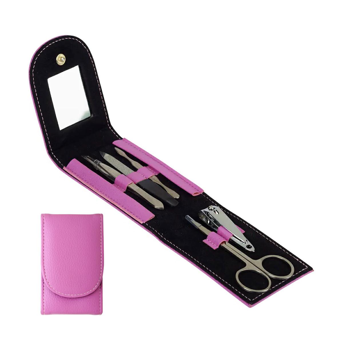 SET MANICURE 6IN1 IN PU E ACCESSORI IN ACCIAIO INOX