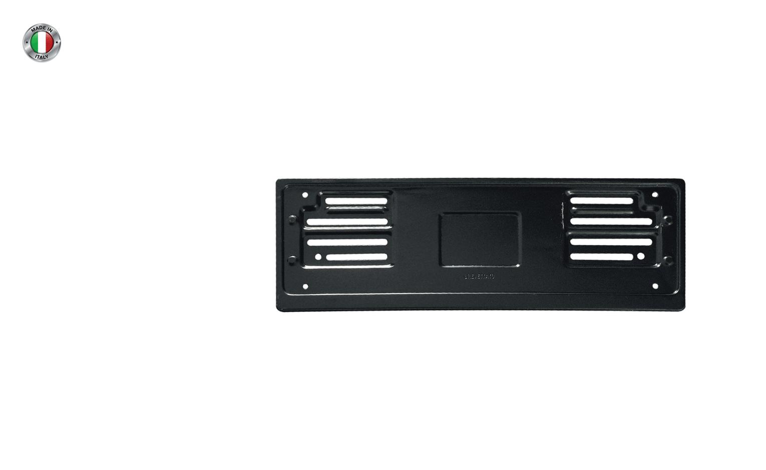 Portatarga anteriore in metallo nero    Made in Italy