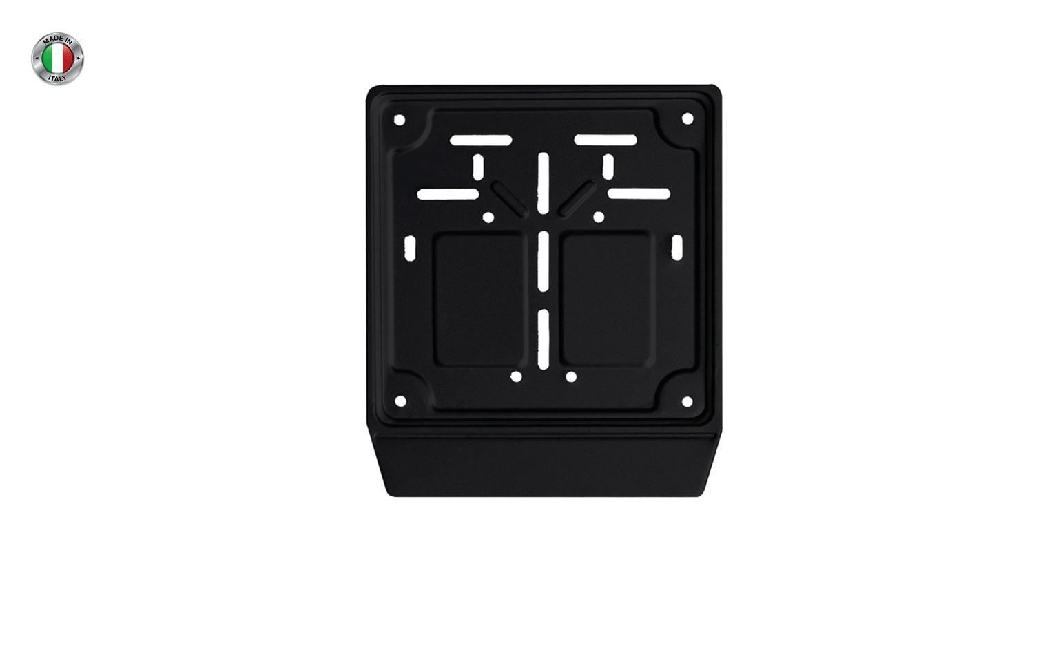 PORTATARGA MOTO IN METALLO NERO MADE IN ITALY