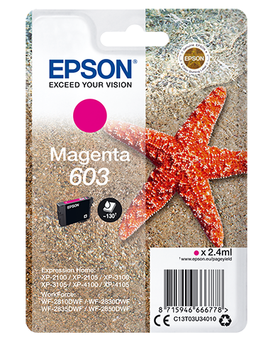 EPSON CARTUCCIA INK MAGENTA, STELLA MARINA, 603