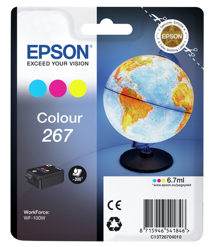 EPSON SINGLEPACK COLOUR 267 INK CARTRIDGE WF-100W