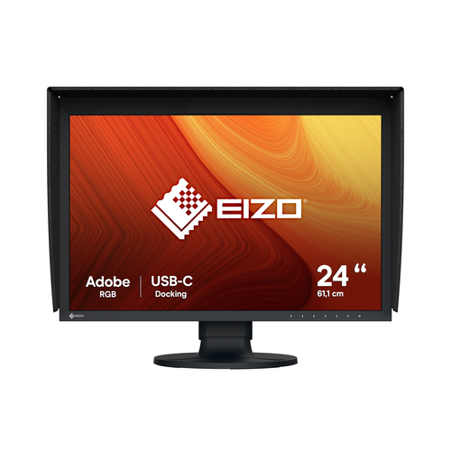EIZO MONITOR 24, 16:10, 1920X1200, WIDE GAMUT, IPS LCD, CALIBRATION SENSOR, 400 CD/SQM, USB-C (DISP