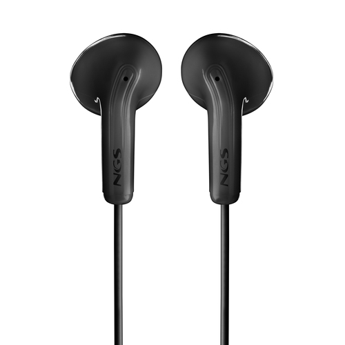 NGS CROSS FLIP BLACK: cuffie intrauricolari con microfono e controllo del volume. Pulsante multifunz