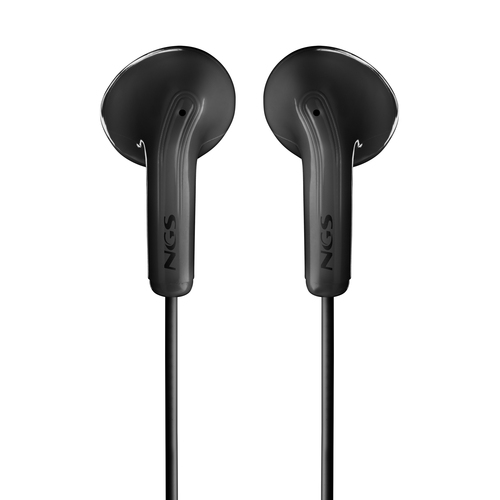 NGS CROSS GLIDE BLACK: Auricolari a bottone con microfono e controllo del volume. Pulsante multifunz