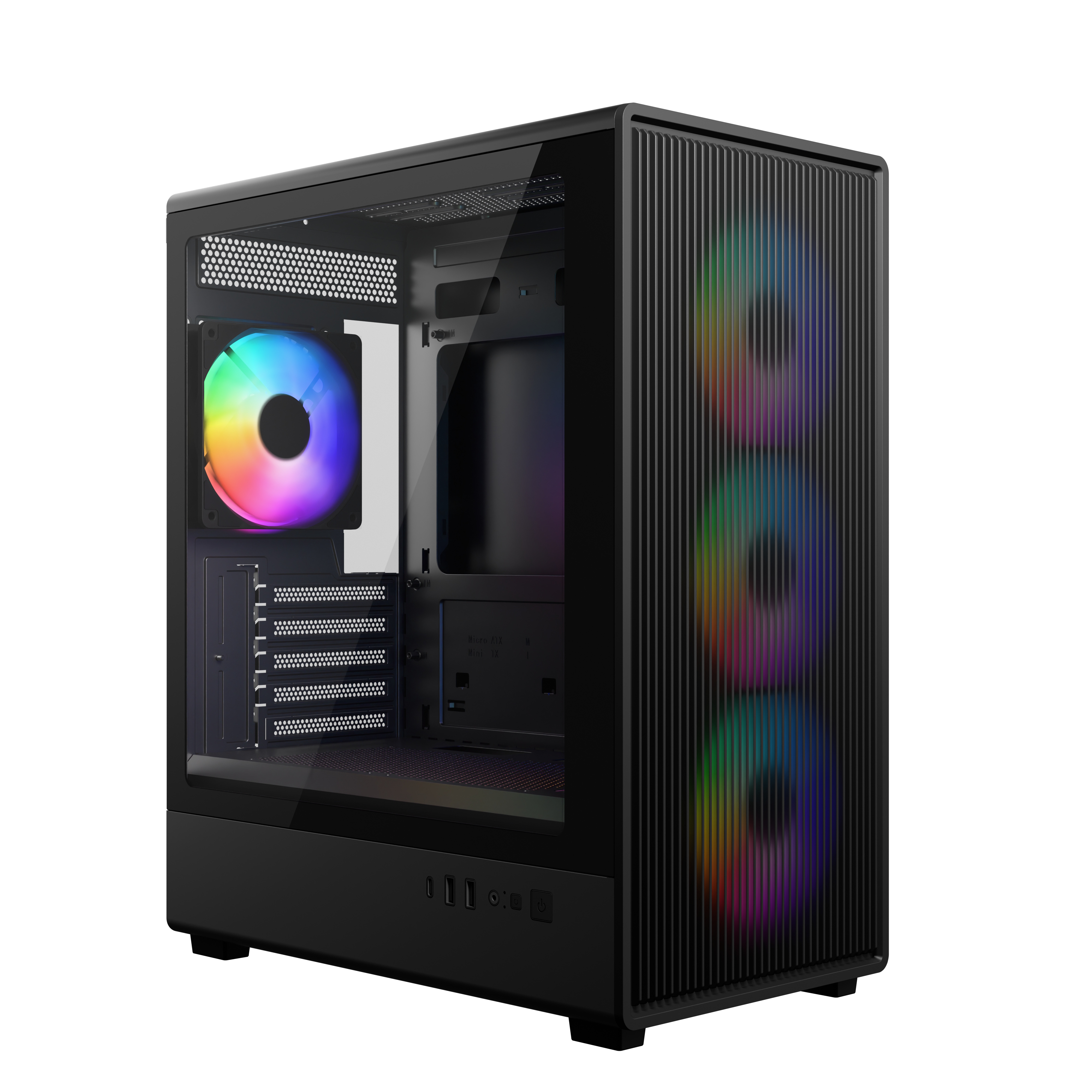 Cooler Master Elite 350 Black, mini tower supporto MB mATX/mITX, mesh, ventole 4x120mm ARGB incluse,