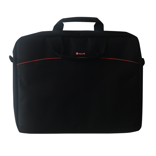 NGS BORSA PER NOTEBOOK UNIVERSALE FINO A 15,6 COLORE ROSSA E NERA – UNA TASCA E UN COMPARTIMENTO PER DOCUMENTI