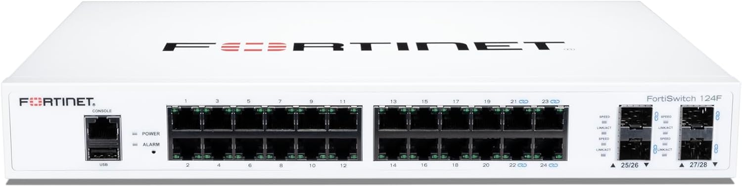 FORTISWITCH-124F FORTISWITCH-124F SWITCH CON 24 P. GE + 4 P. SFP+  + 1 P. CONSOLE RJ45