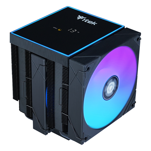 ITEK DISSIPATORE AD ARIA ICY-6HATP –  SKT UNIVERSALE, 250W TDP, 6 HEATPIPE, 2X12CM FAN, ARGB  TEMP.
