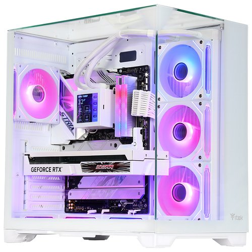 ITEK CASE DARK CAVE PANO – GAMING  TOWER, ATX, 4X12CM ARGB FAN, 2XUSB3, TYPE-C, TEMP GLASS TOP,  SID