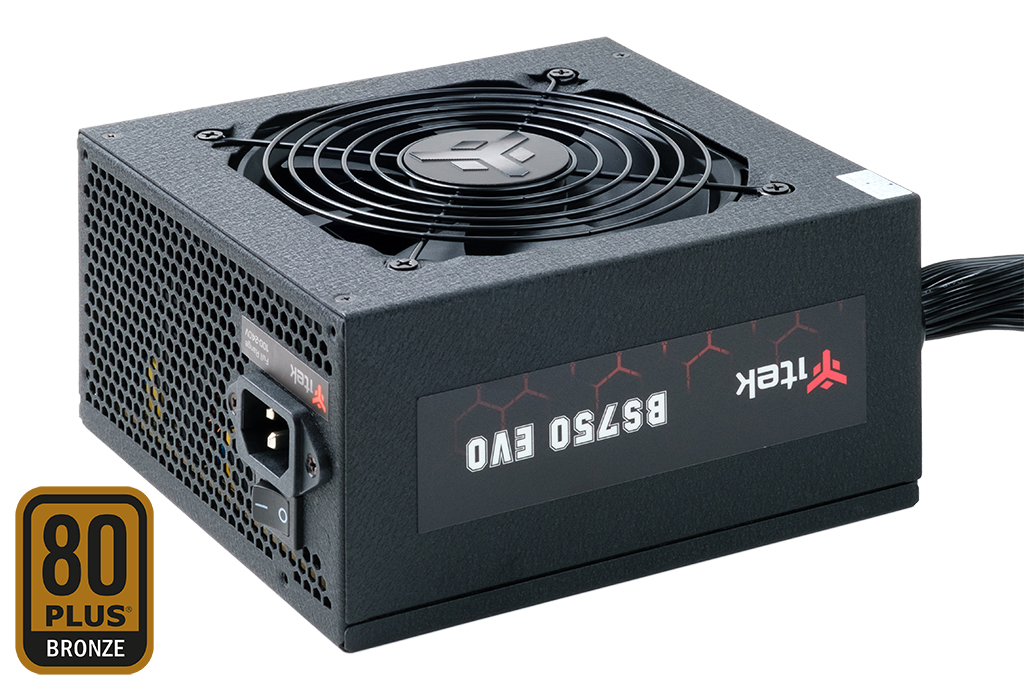 ITEK ALIMENTATORE BS750 EVO – 750W, 80PLUS BRONZE, PFC ATTIVO, VENTOLA HDB 12CM, SEMI MODULARE