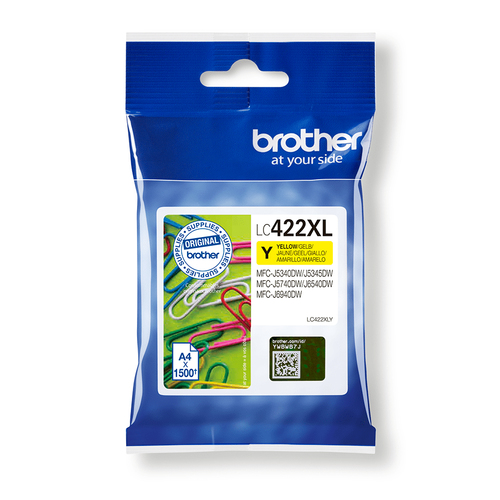 BROTHER CART INK GIALLO, 422XL, 1500 PAG