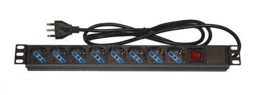 LINK MULTIPRESA DA RACK 19 8 PRESE UNIVERSALI CON INTERRU