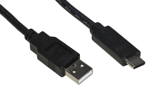 LINK CAVO USB 2.0 A MASCHIO TIPO C MT 1 COLORE NERO PVC NICHEL PLATING BLACK 28+24AWG BC CONDUCTOR