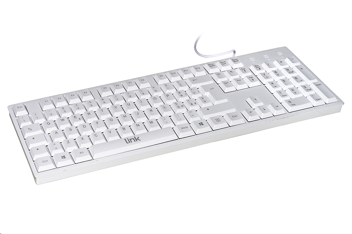 LINK TASTIERA ITALIANA 105 TASTI COLORE BIANCO CONNETTORE USB