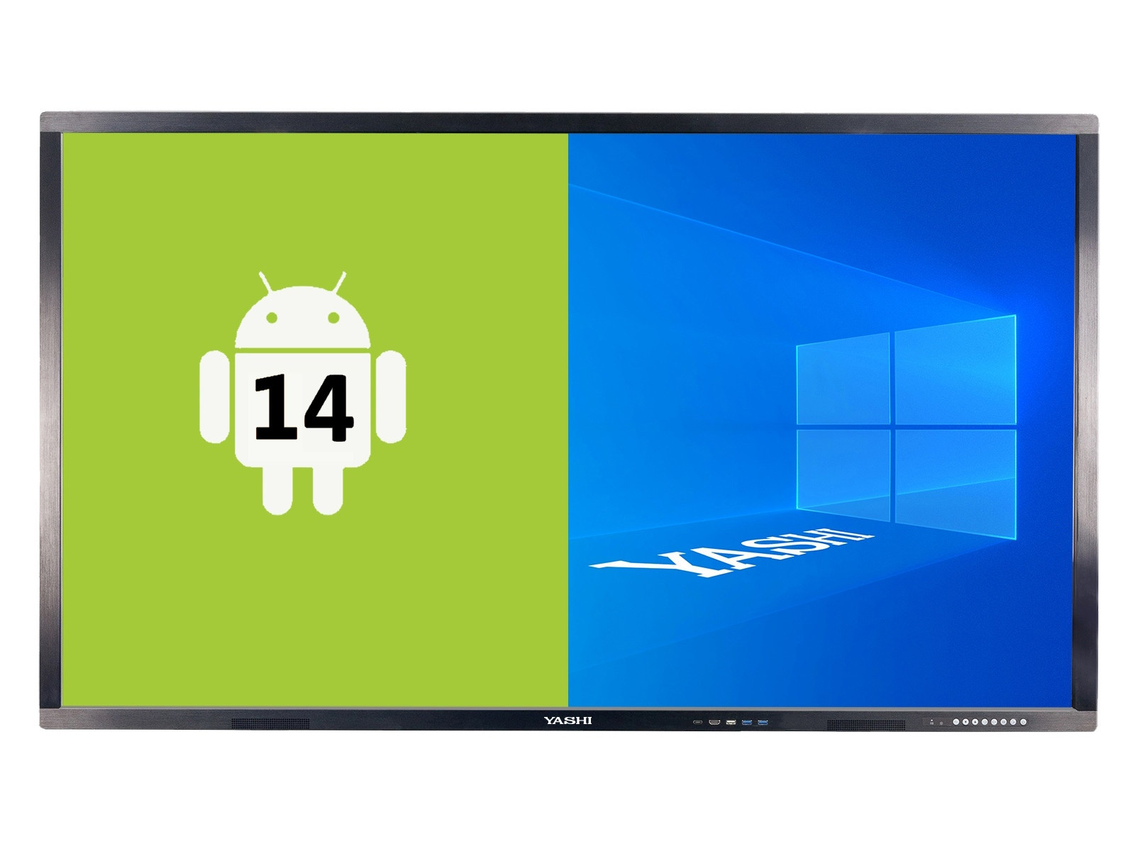 YASHI DISPLAY TOUCH INTERATTIVO 75 16:9 550 CDM 4K UHD 40 TOCCHI, 8GB RAM/128 GB, ANDROID 14, GOOGLE