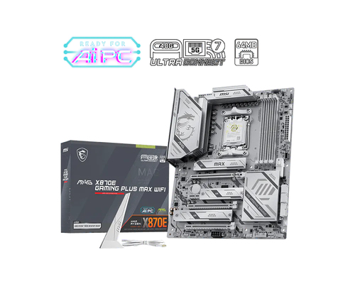 MSI MB AMD X870, MAG X870E GAMING PLUS MAX WIFI,X870E,AM5,4DDR5,3PCI-Ex16,3M.2,4SATA3,1USB4,1USB3.2