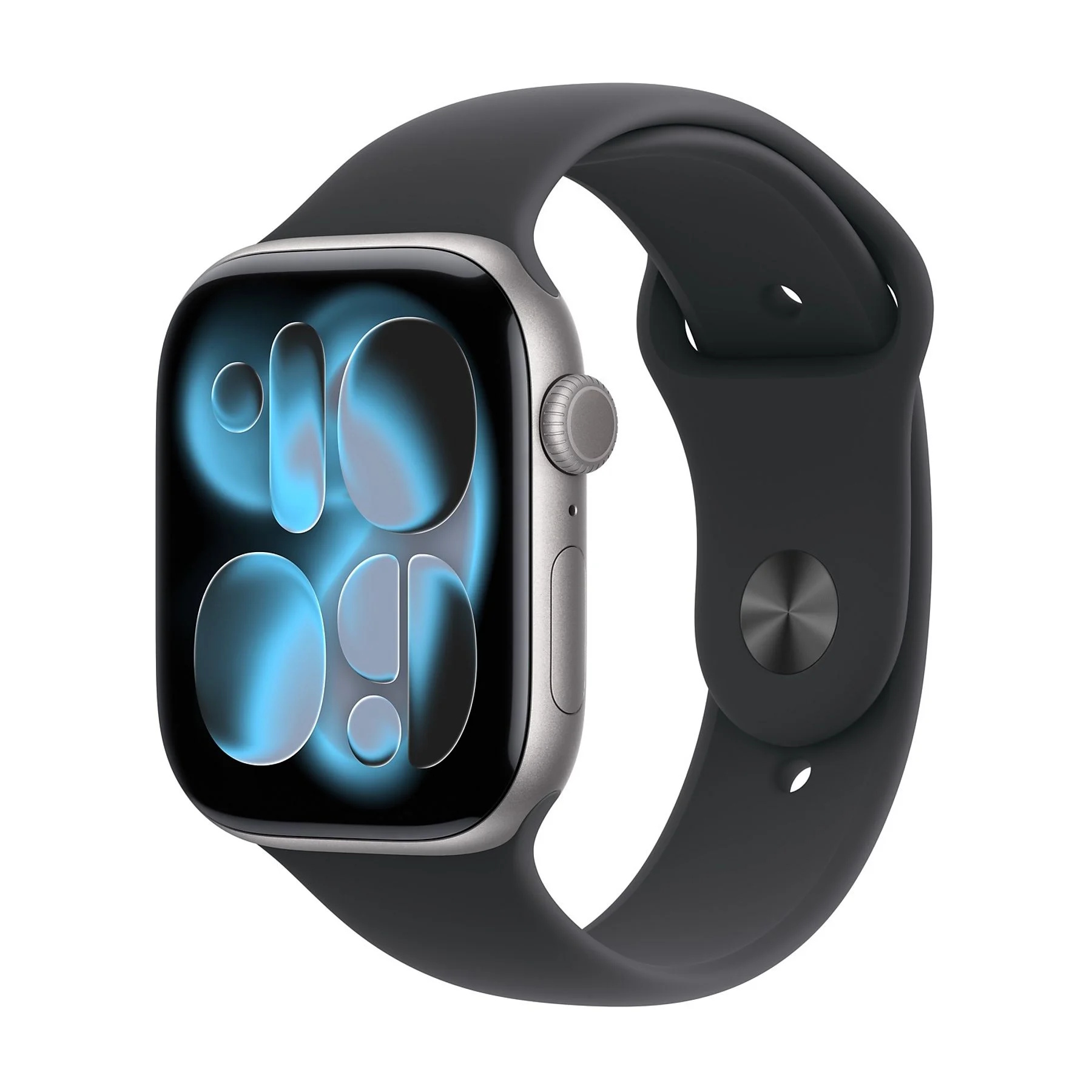 APPLE WATCH SERIES 11GPS46MMSPACE GREY ALUMINIUM CASE WITH BLACK SPORT BAND, S/M