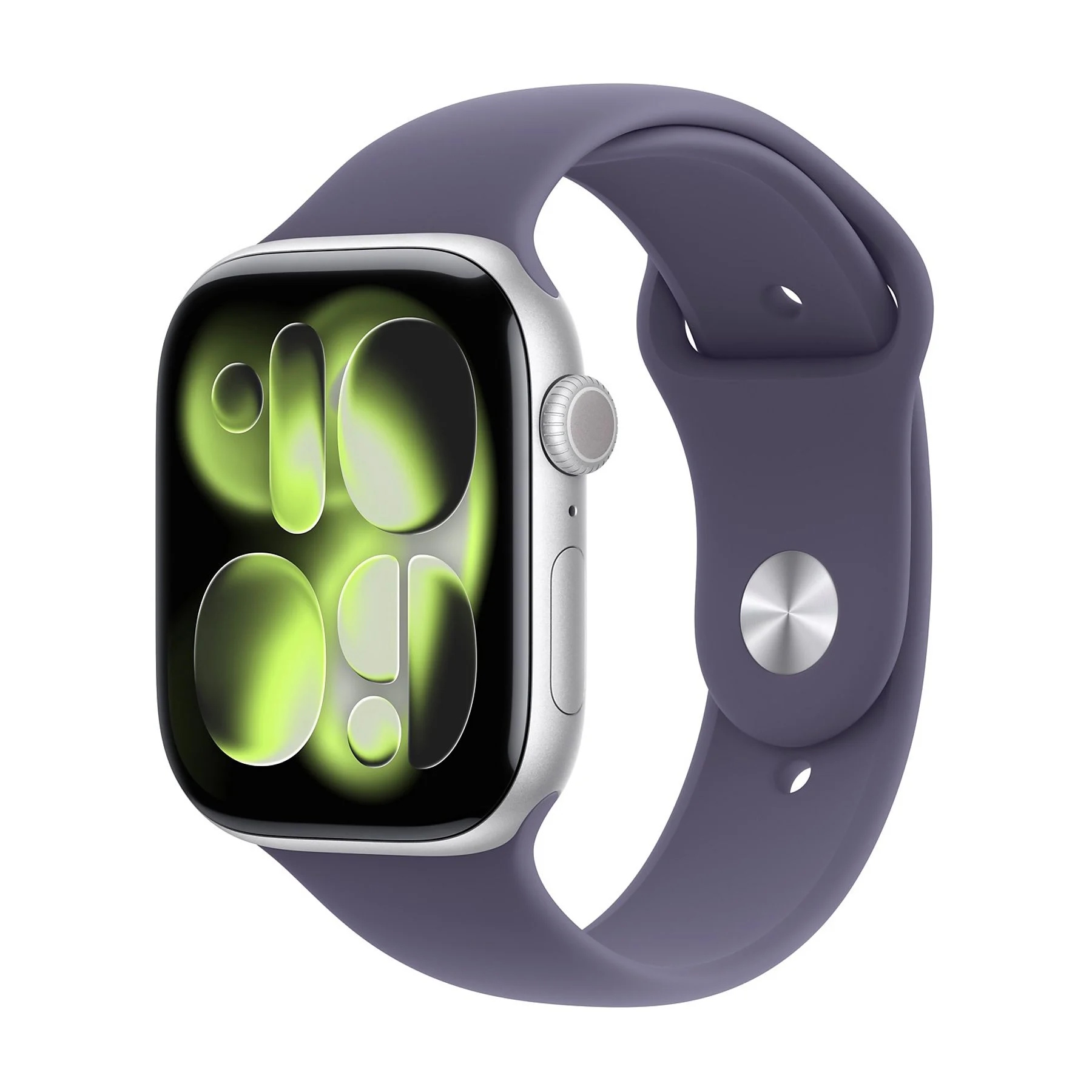 APPLE WATCH SERIES 11GPS46MMSILVER ALUMINIUM CASE WITH PURPLE FOG SPORT BAND, S/M