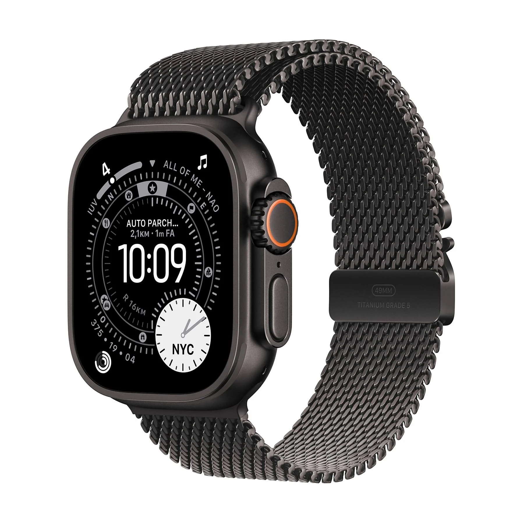 APPLE WATCH ULTRA 3GPS E CELLULAR49MMBLACK TITANIUM CASE WITH BLACK TITANIUM MILANESE LOOP, SMAL