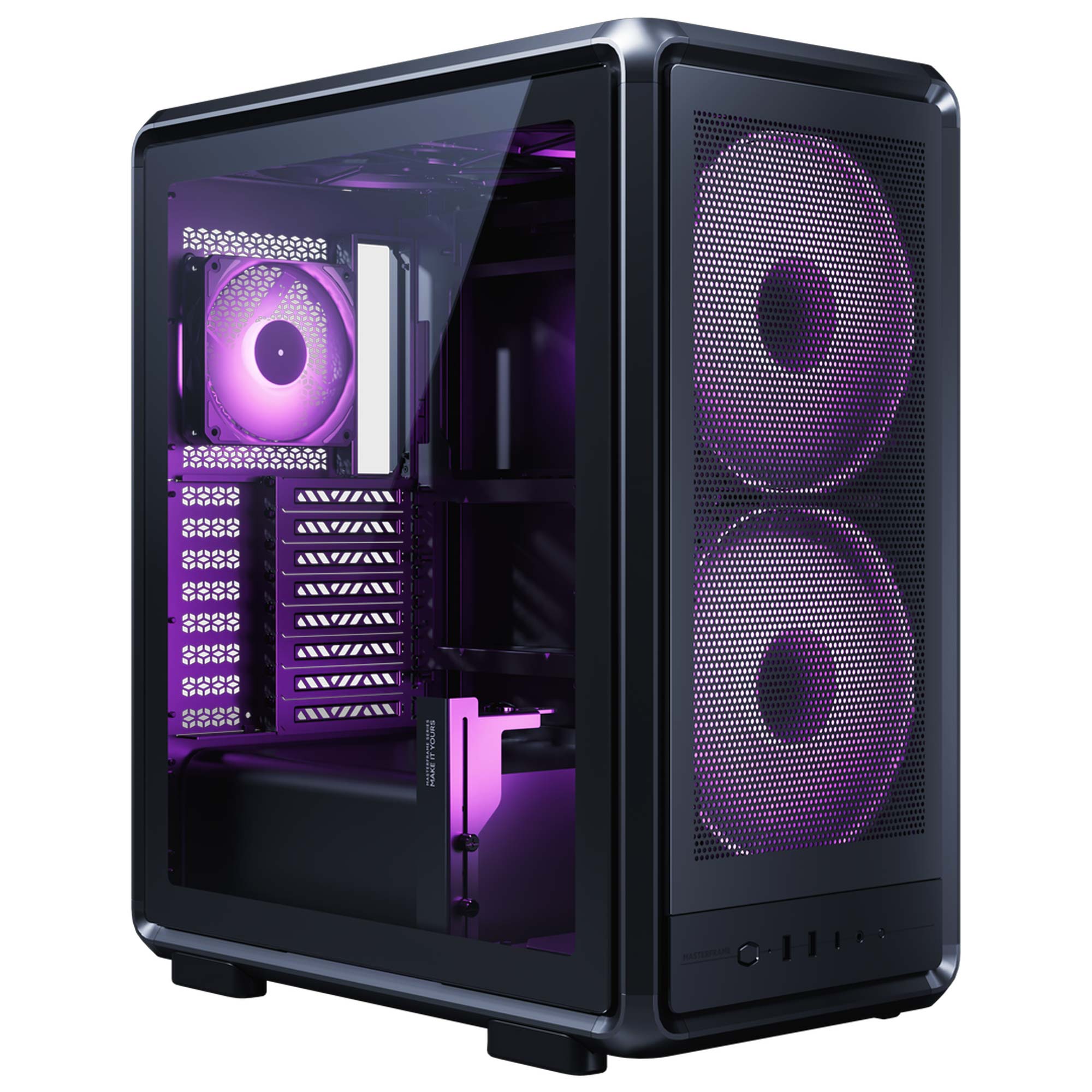 COOLER MASTER FRAME 500 MESH ARGB BLACK  MB ATX/MAATX  MIITX MODULARE  3 VENTOLE 2x200MM FRONT  1×12