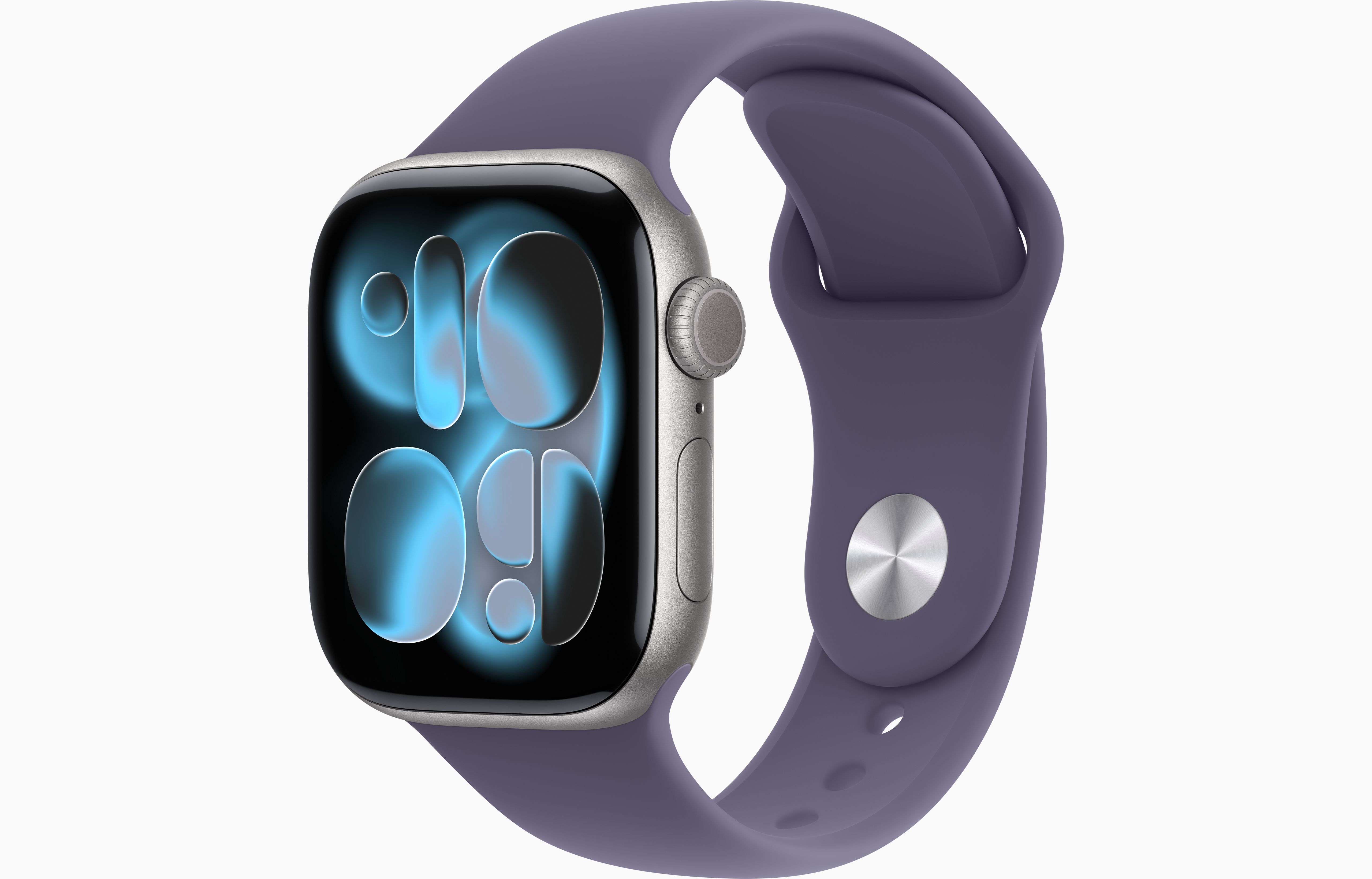 APPLE WATCH SERIES 11GPS E CELLULAR 46MM SILVER ALUMINIUM CASE WITH PURPLE FOG SPORT BAND, M/L