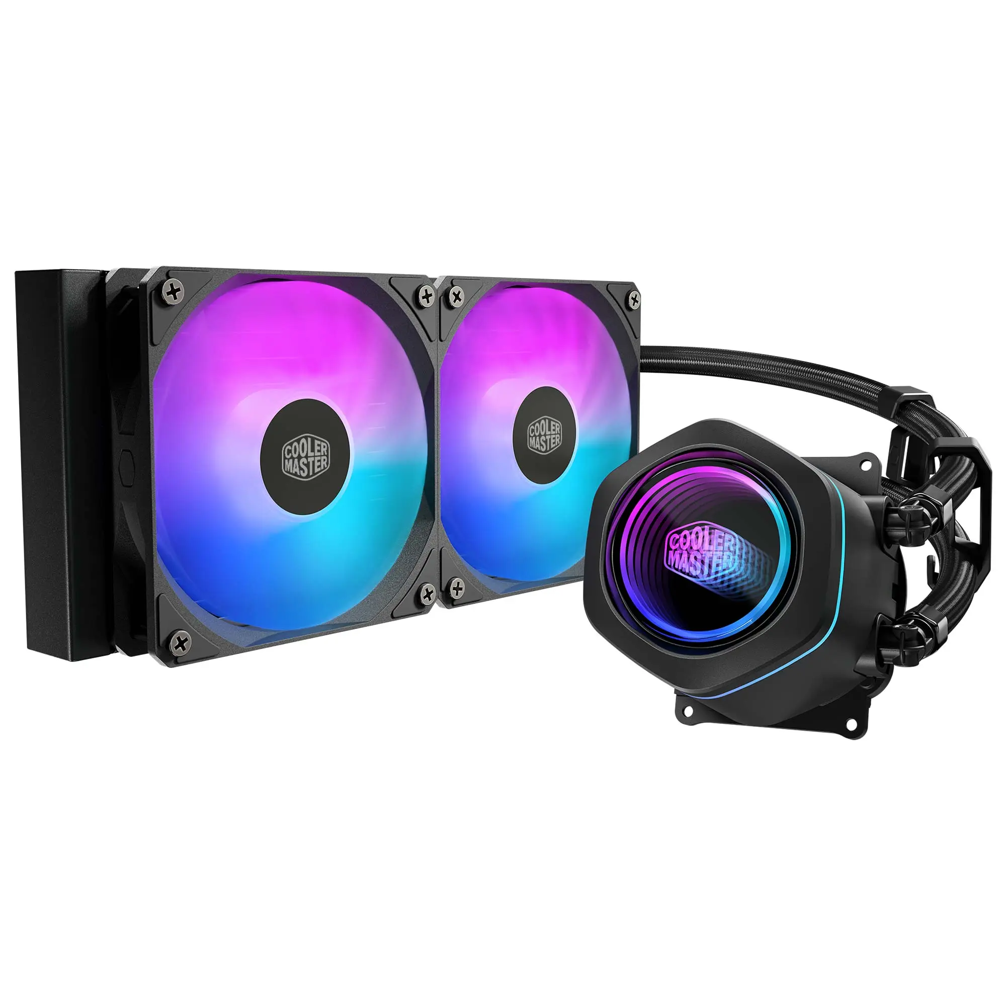 COOLER MASTER DISSIPATORE A LIQUIDO  CORE NeX 240  INTEL AMD  2 VENTOLE x 120MM ARGB  GaRANZIA  5 AN
