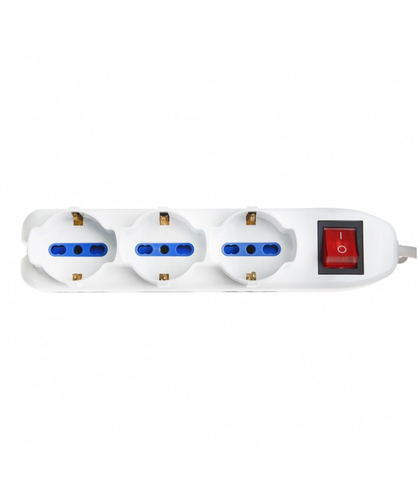 VULTECH MULTIPRESA BIPASSO VULTECH MU-02 9 POSTI CON TASTO ON/OFF 16A