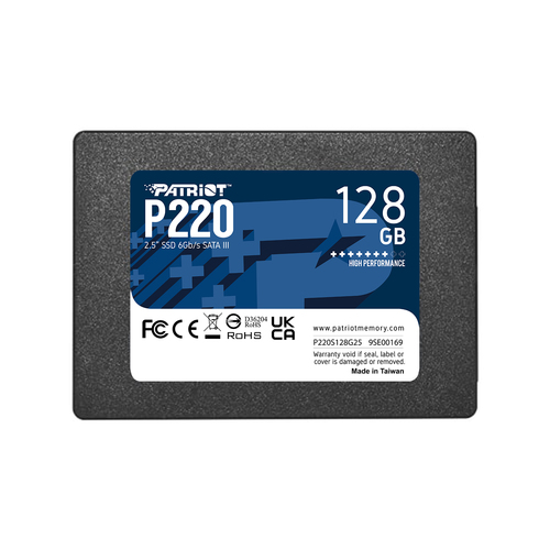 PATRIOT SSD INTERNO P220 128GB 2,5 SATA 6GB/S R/W 500/480