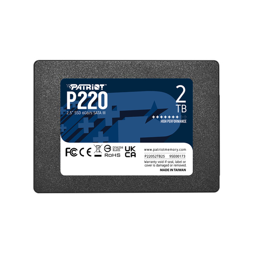 PATRIOT SSD INTERNO P220 2TB 2,5 SATA 6GB/S R/W 550/500